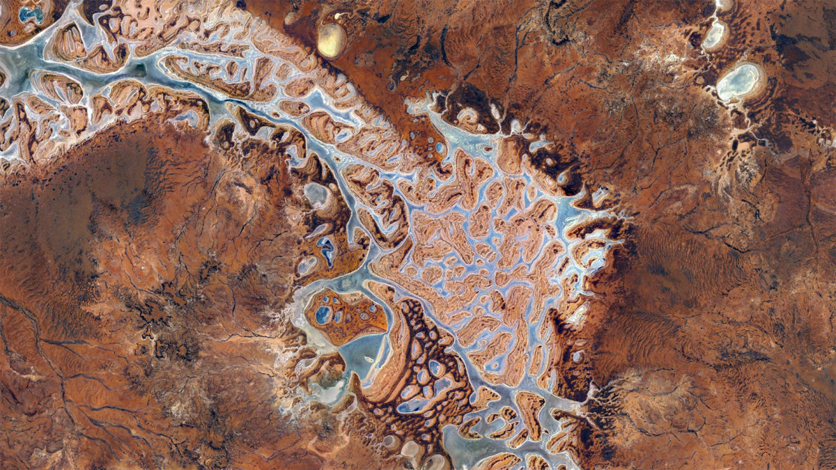 Lake Carnegie in Western Australia. Photo credit: NASA Landsat