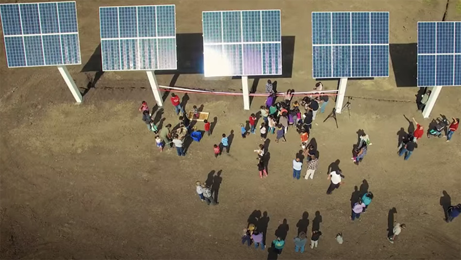 Community solar panels. Image courtesy of Sacred Earth Solar.