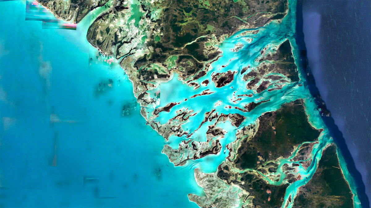 NASA Landsat image of the Bahamas in 2015