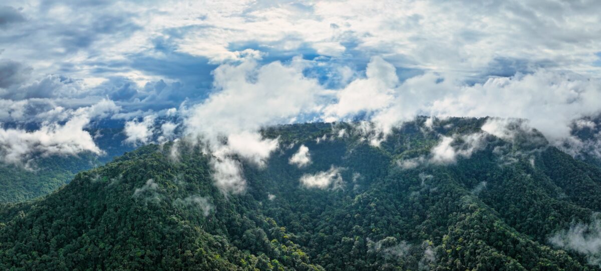 Clouds over the Amazon rainforest in Ecuador