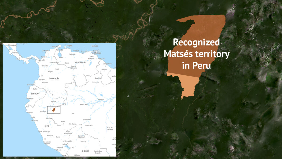 Recognized Matsés territory in Peru