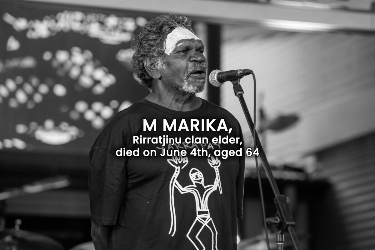 M Marika. Courtesy of the Rirratjiŋu Aboriginal Corporation