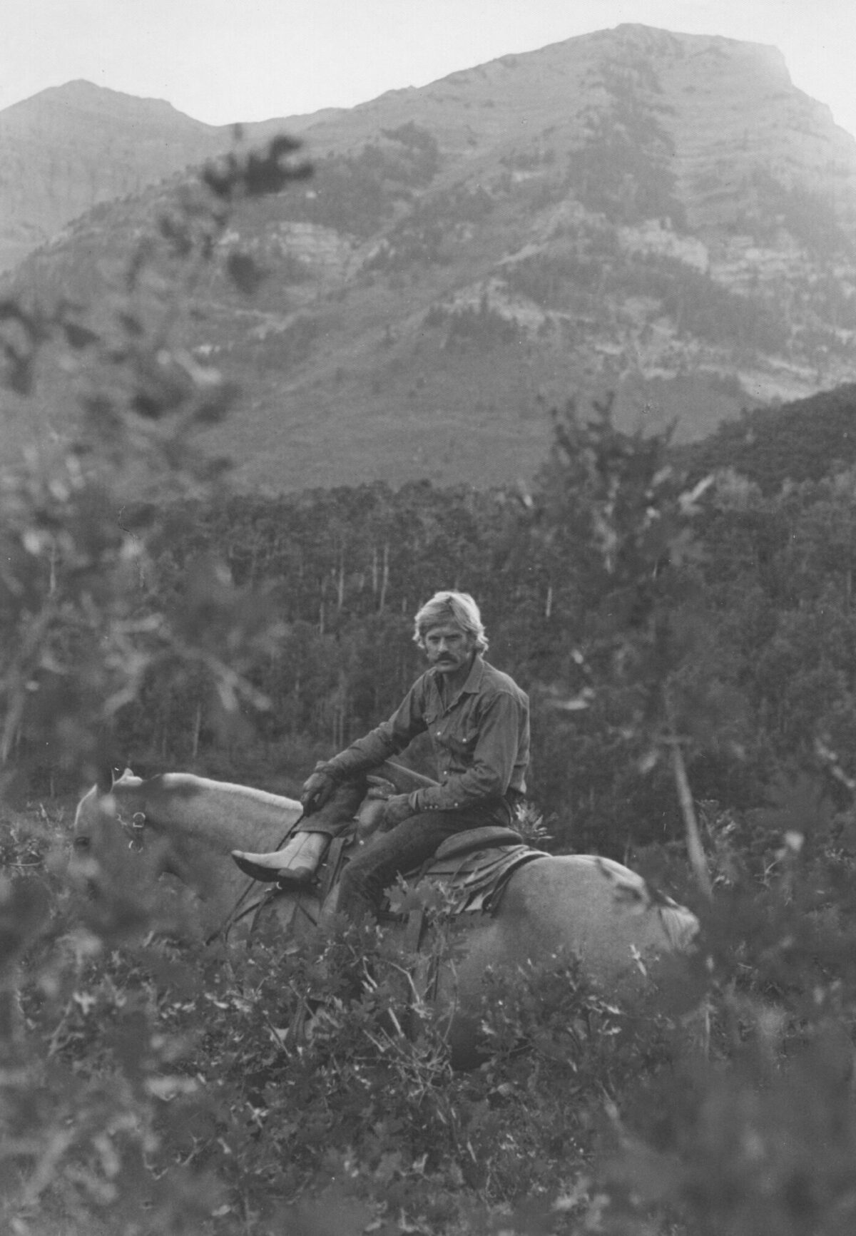 Redford at Sundance Ranch, 1975. Courtesy of Robert Redford. Via Orion