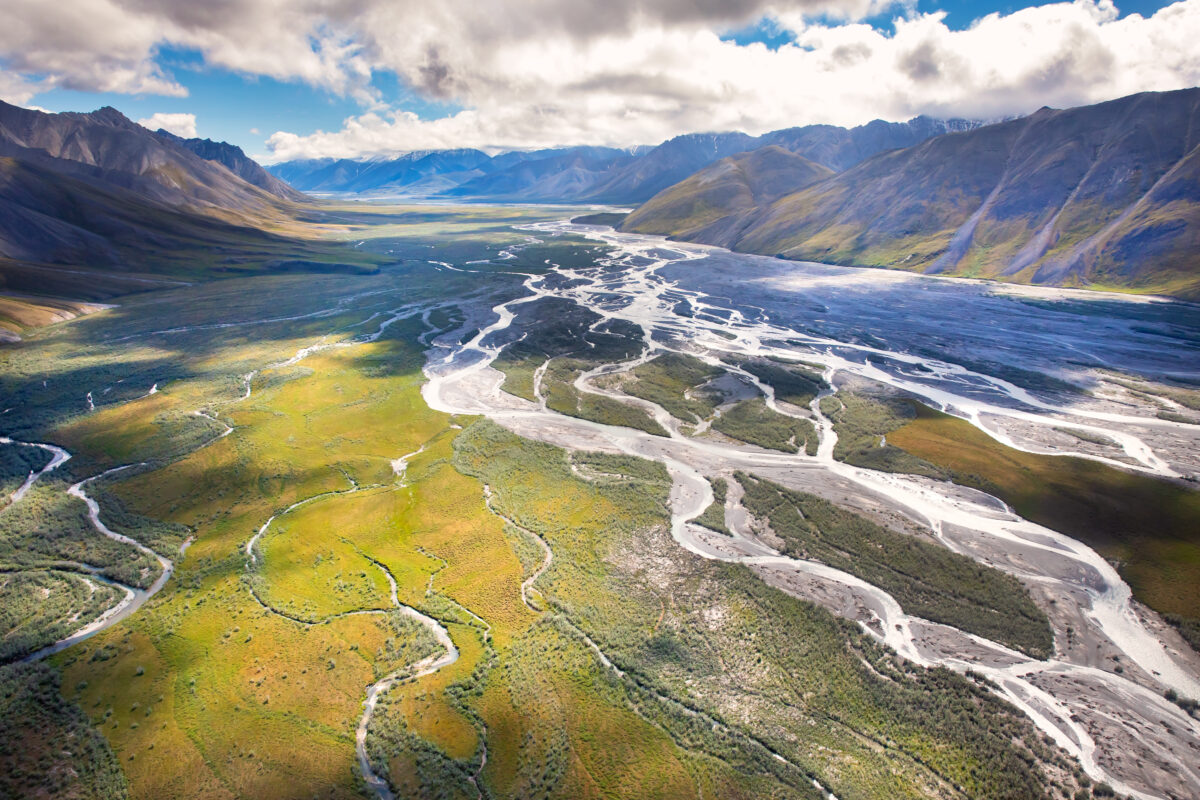 An aerial photo of Arctic National Wildlife Refuge in Alaska. Photo credit: Lisa Hupp/USFWS